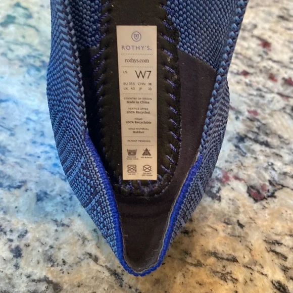 Rothy’s The Point Blue Python - Picture 6 of 6